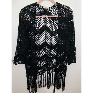 Knit fringe sweater
